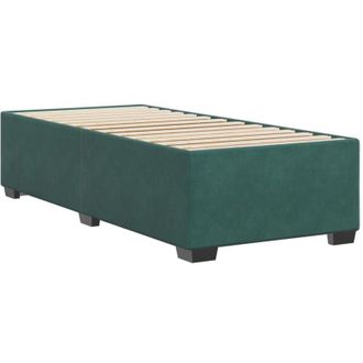 vidaXL Estructura De Cama Sin Colch&oacute;n Terciopelo Verde Oscuro 90x200cm Vidaxl