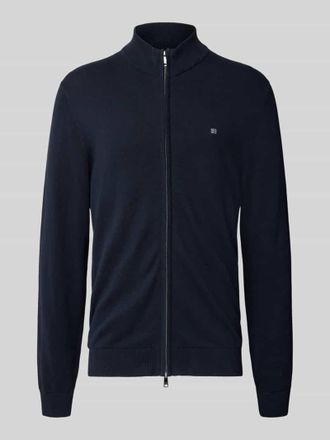 Christian Berg Strickjacke mit Rei&szlig;verschluss in Marine, Gr&ouml;&szlig;e L