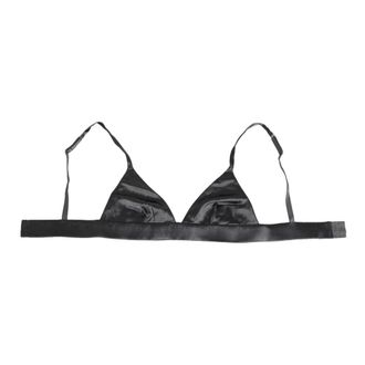 Dolce & Gabbana Black Silk Satin Triangle Soft Cup