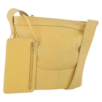 Loewe Pre-owned Cross Body Bags, female, Yellow, Size: ONE SIZE Pre-owned Leather Shoulder Bag