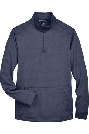 Devon & Jones Newbury Mlange Fleece Quarter-Zip Pullover