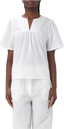 Woolrich Blouse van katoen - Dames - Blouses - Wit - XS - Katoen - Overhemden