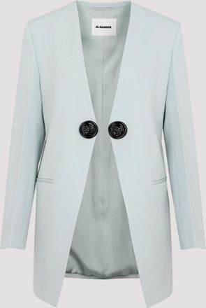 Jil Sander Womens Wool Jacket - Light Grey - Size EU 34 (Womens)