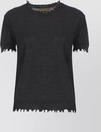 Uma Wang sleeveless cashmere sweater ripped edges