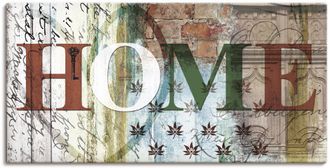 Artland Leinwandbild »Buntes zu Hause in taktvollen Farben« Sprüche & Texte 1 Stk. tlg. auf Keilrahmen gespannt