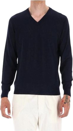 Drumohr Truien & Vesten, Heren, Blauw, 2Xl, Wol, Maglia scollo V