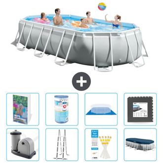 Intex Piscina Prism Frame Oval - 503x274x122 Cm - 9-piezas S563