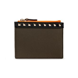 Valentino Garavani Accessoires, Heren, Groen, ONE Size, Leer, Rockstud Kaarthouder
