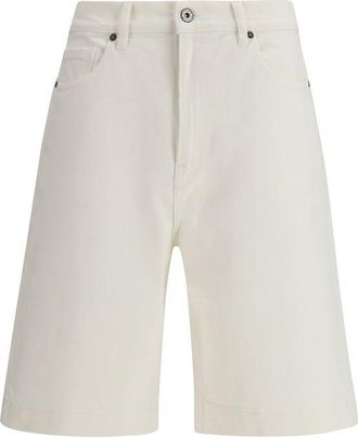 P.A.R.O.S.H. White Cotton Bermuda Womens Shorts