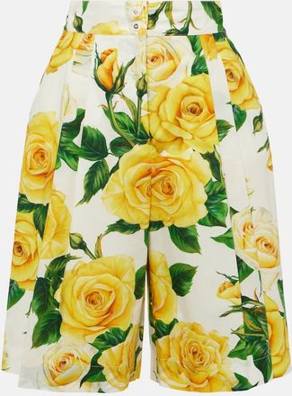 Dolce & Gabbana Floral cotton Bermuda shorts
