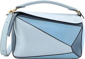 Loewe Puzzle Bag Leather Medium shoulder bag - Blauw