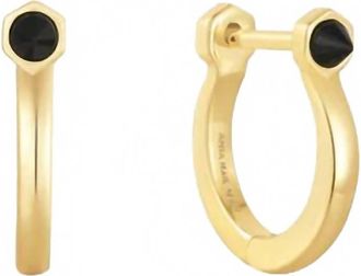 Ania Haie Womens Agate Huggie Hoop Earrings In Gold