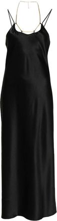 Alexander Wang chain-strap silk midi dress - women - Silk - 8 - Black