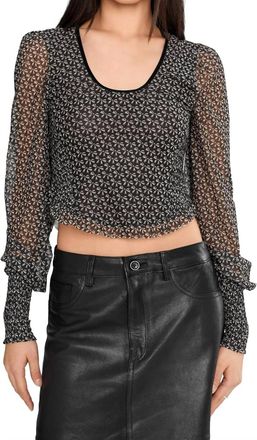 Free People Dottie Knit Top In Black Combo