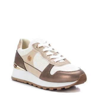 Xti Womens Lace-Up Sneakers In Beige