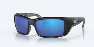 Costa Unisex Permit Polarized Sunglasses In Matte Black Frame Blue Mirror Glass