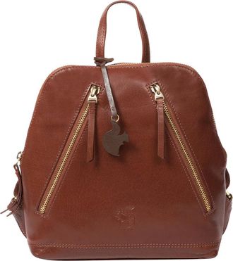 Conkca London Womens Zoe Conker Brown Leather Backpack - One Size