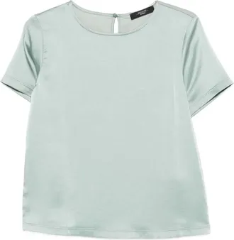 Max Mara Top in raso - Verde