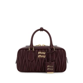 Miu Miu Arcadie Matelass&eacute; Leather Tote Bag