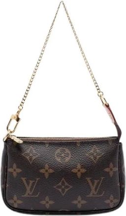 Louis Vuitton Pre-owned Mini Pochette Accessoires - Dames - Vintage Mini Tas - Bruin - ONE Size - Vintage