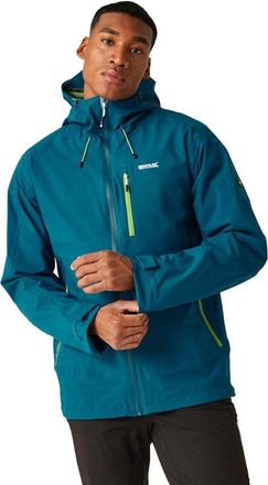 Regatta Mens Okara Waterproof Jacket (S) (Moroccan Blue/Piquant Green)