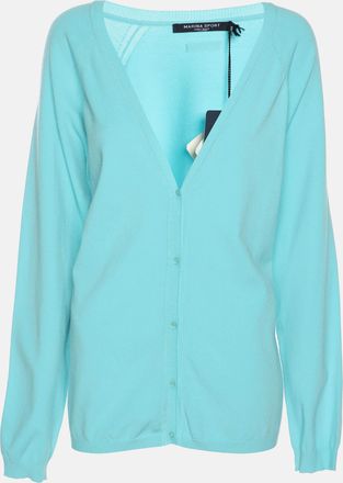 Marina Rinaldi Marina Sport By Marina Rinaldi Sky Blue Knit Full Sleeve Sweater
