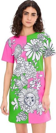 Lilly Pulitzer Siera Dress Womens Dress Cherry Blossom Pink Follow The Sun Engineered Knit Dress : 12, Lyocell/Nylon/Rayon