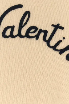 Valentino Garavani Mens Cream Wool Sweater Burro Exterior: Virgin Maglieria