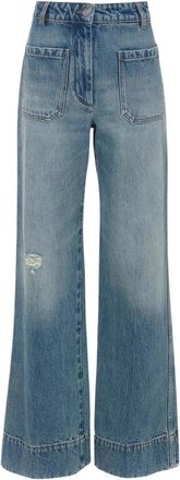 Victoria Beckham Alina Jean - Dames - Loose Fit Jeans - Blauw - W27 L34 - Katoen - Jeans
