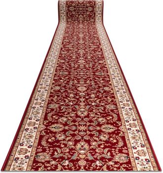 RugsX Rugsx - Runner Wool nain Ornament, flowers 144 51066 claret / beige 80cm red 80x1400 cm