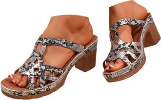 Generic Chunky Heel Sandals for Women 2026 Summer Dressy Casual Wedge Thong Orthopedic Sandals Arch Support Comfortable Slip-On Open Toe Heeled Flip Flops Bri