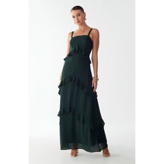 BWLDR Cheri Maxi Dress in Emerald at Nordstrom, Size 10
