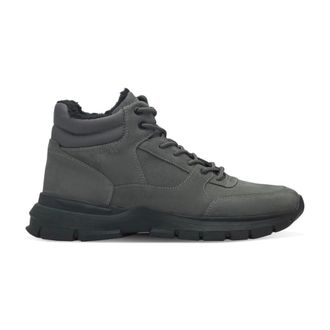 s.Oliver Donkergrijze Sneakers voor Mannen - Heren - Sneakers - Grijs - 42 EU - Leer - Schoenen