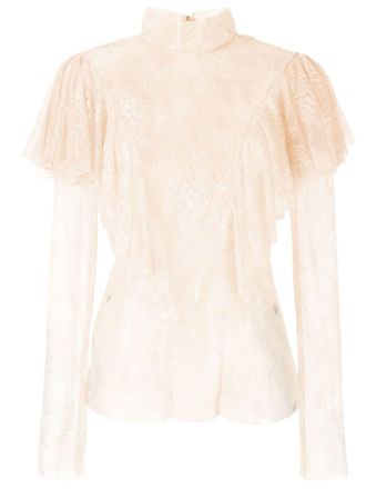 Philosophy di Lorenzo Serafini ruffle-detail lace blouse - Pink