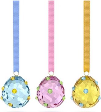 Swarovski Idyllia Crystal Trio Eggs Ornament Set