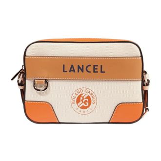 Lancel Tassen, Dames, Bruin, ONE Size, Katoen, Zip Camera Bag