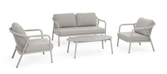 BIZZOTTO Sala de estar con cojines de aluminio y cuerda de saturn