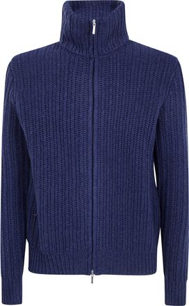 Barba Sweater Full Zip Wool Cashmere Viscose