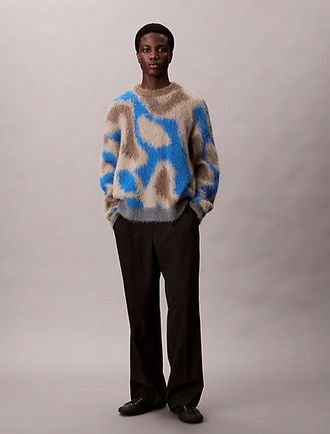 Calvin Klein Jersey Estampado En Mezcla De Alpaca Cepillada