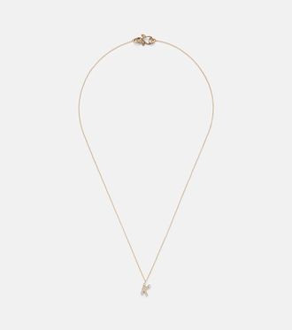 Sophie Bille Brahe Initial 18kt gold necklace with diamonds