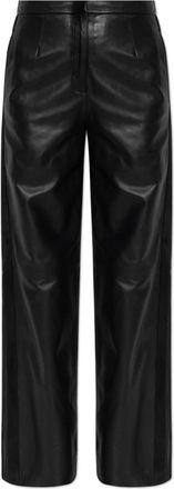 Iro Uleth Leren Broek - Dames - Leren Broeken - Zwart - M - Leer - Broeken