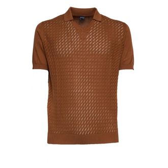Fedeli Polo Shirts, male, Brown, Size: 2XL Polo Shirt