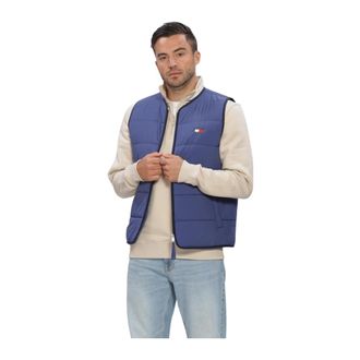 Tommy Jeans TJM Flag Quilted Vest - Heren - Jassen - Blauw - Maat: S