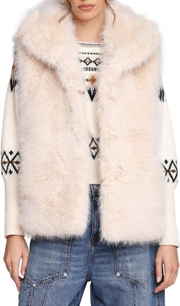 Avec Les Filles Oversize Faux Fur Vest in French Grey at Nordstrom Rack, Size Medium