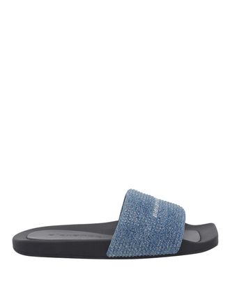 Alexander Wang Aw logo and strass pool sandals