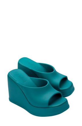 Melissa Waterproof Platform Wedge Sandal in Green at Nordstrom, Size 10