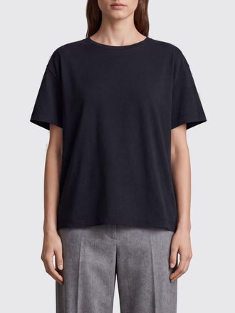 Toteme T-shirt girocollo in cotone biologico con spalle scese