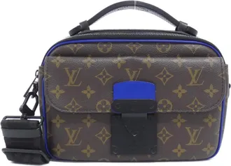 Louis Vuitton Blue Marron Coated Canvas Shoulder Bag (Pre-Owned)