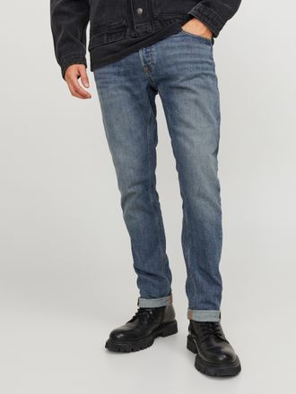 Jack & Jones Slim-fit-Jeans JACK & JONES JJIGLENN JJCOLE AM 171 SN, Herren, Gr. 30, L&auml;nge 34, blau (blau denim), Denim/Jeans, Obermaterial: 98% Baumwolle, 2% Elast