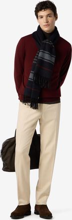 Corneliani Light beige wool and stretch cotton trousers